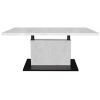 COUCHTISCH Lift rechteckig Schwarz, Weiß  - Schwarz/Weiß, Design, Holzwerkstoff/Metall (120/55-69/70cm) - MID.YOU