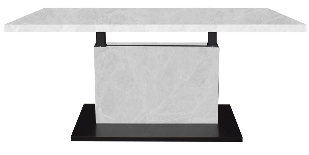 COUCHTISCH Lift rechteckig Schwarz, Weiß  - Schwarz/Weiß, Design, Holzwerkstoff/Metall (120/55-69/70cm) - MID.YOU