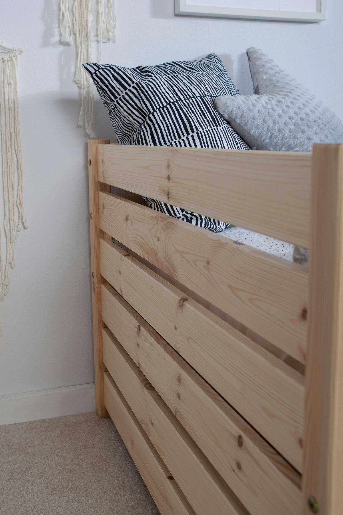 STAURAUMBETT 90/200 cm  in Naturfarben  - Naturfarben, MODERN, Holz (90/200cm) - MID.YOU