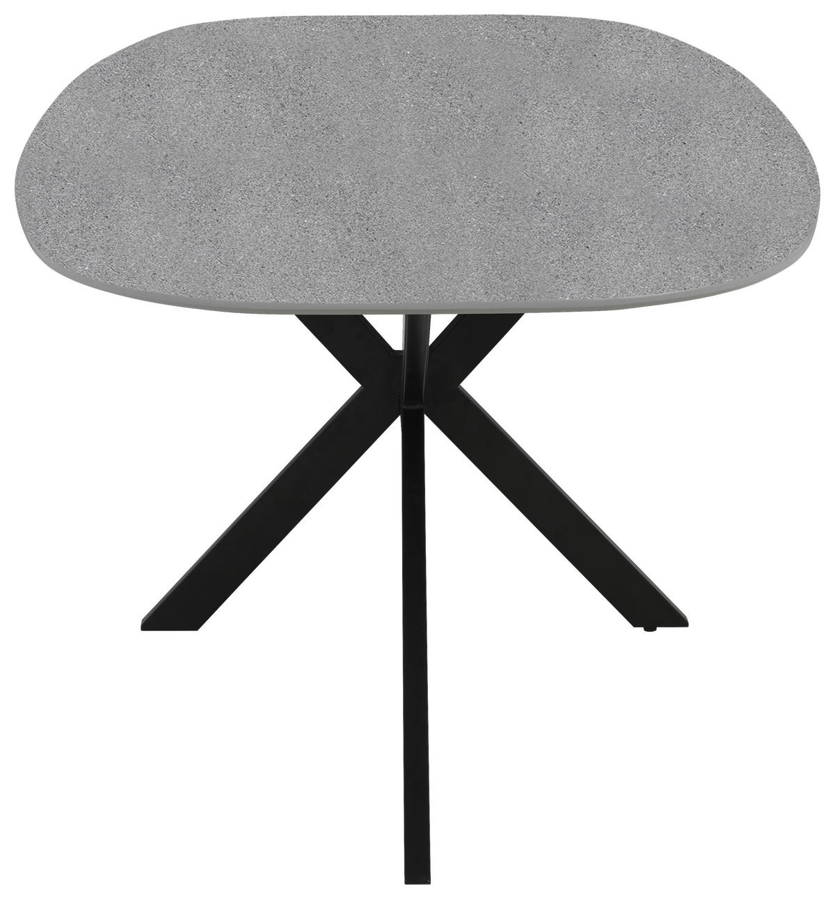 ESSTISCH oval Grau, Schwarz  - Schwarz/Grau, Design, Holzwerkstoff/Metall (180/100/76cm) - Carryhome