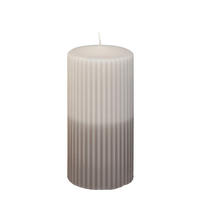 KERZE - Taupe, Basics, Paraffin (6,8/15,0cm) - Steinhart