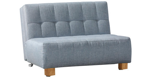 SCHLAFSOFA  in Hellblau  - Naturfarben/Hellblau, Design, Holz/Textil (125/92/102cm) - Novel