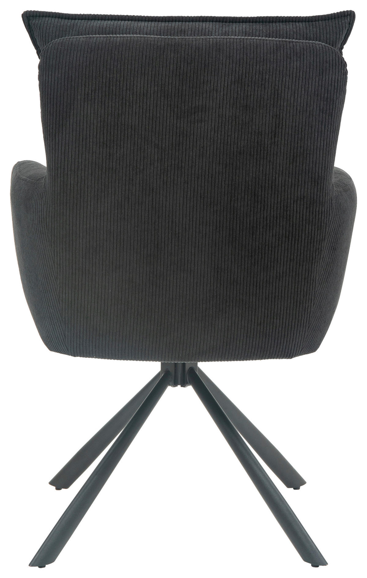 ARMLEHNSTUHL  in Eisen Cord  - Schwarz, Design, Textil/Metall (60/95/67cm) - Novel