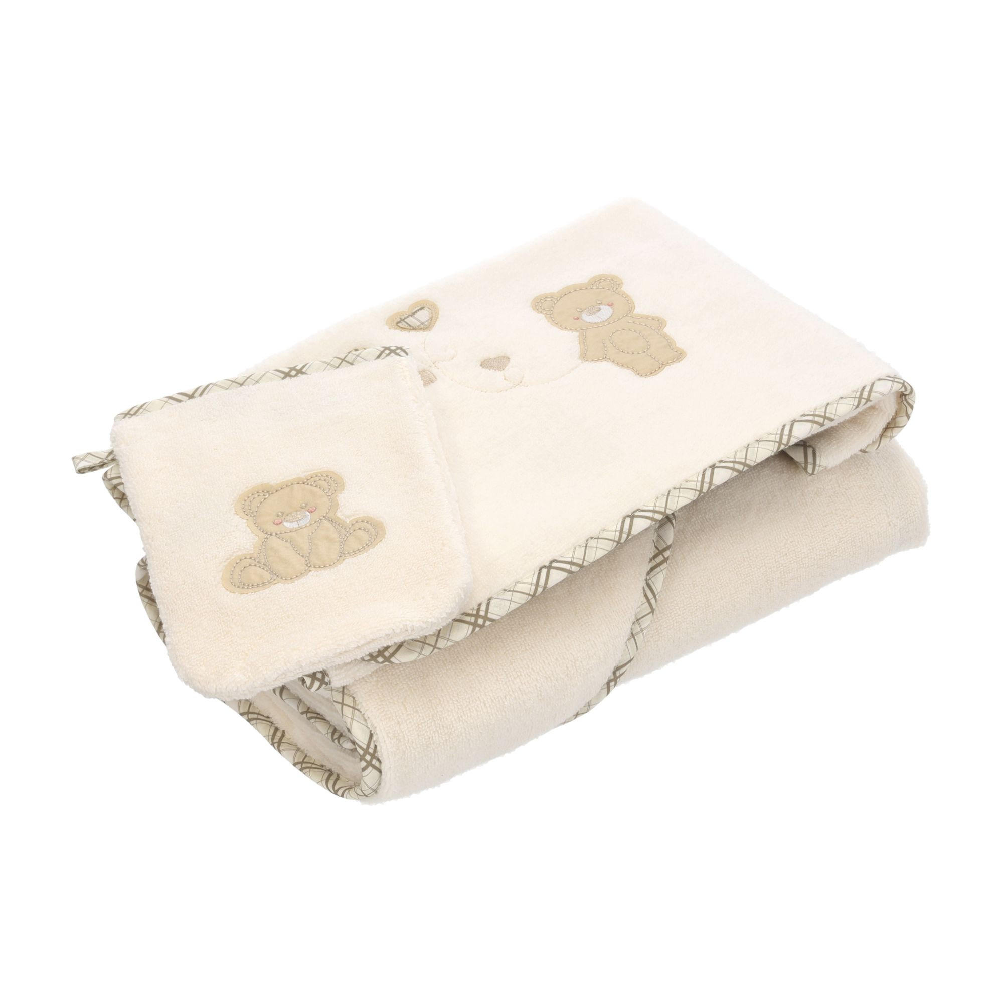 FROTTIERSET Teddy Bear Set Beige 3-teilig  - Beige, Trend, Textil - Vossen