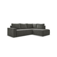 KUTNA GARNITURA tekstil  tamno siva   - bijela/siva, Design, tekstil/plastika (247/194cm) - MID.YOU