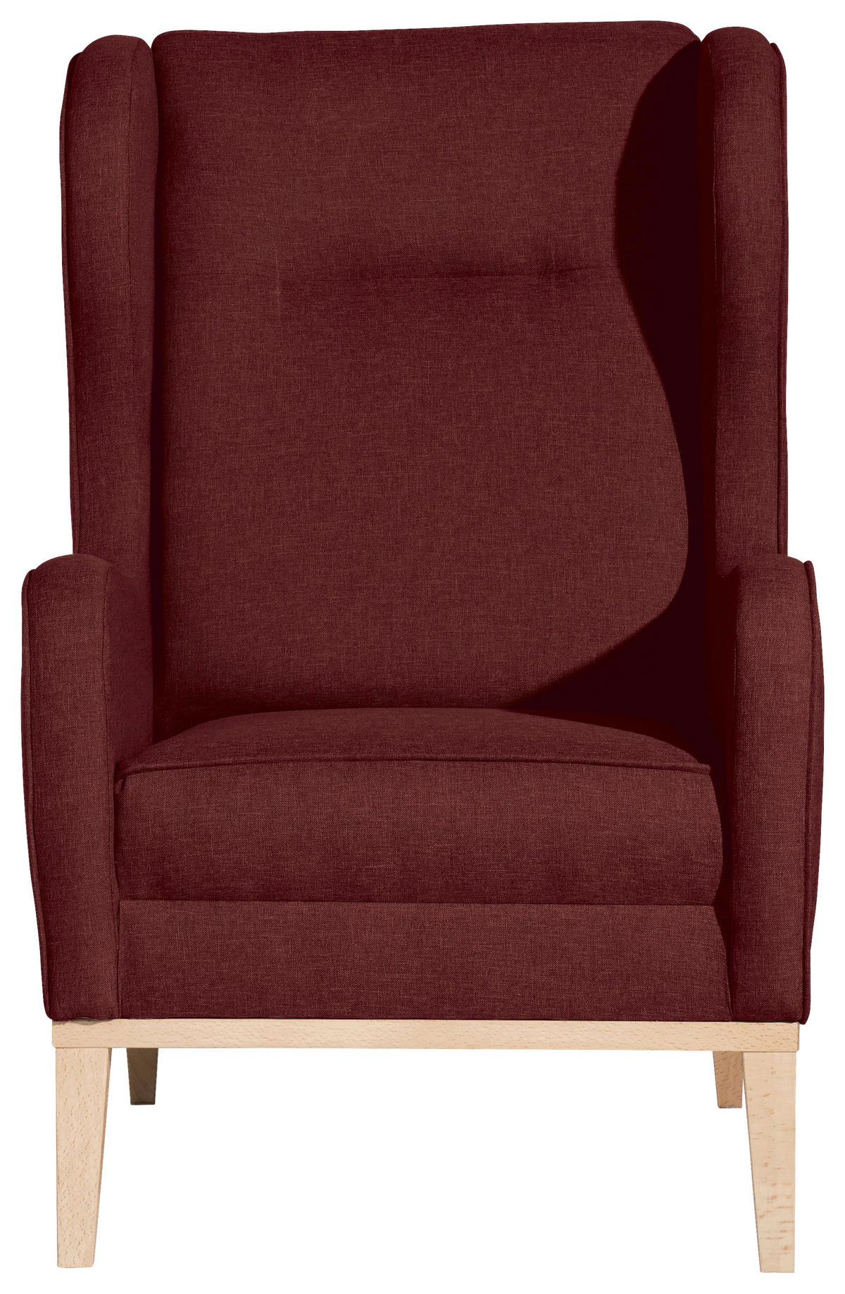 OHRENSESSEL in Flachgewebe Rot  - Rot/Naturfarben, KONVENTIONELL, Holz/Textil (66/104/78cm) - Max Winzer