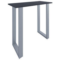 BARTISCH in Metall, Holzwerkstoff 110/102/50 cm   - Anthrazit/Silberfarben, KONVENTIONELL, Holzwerkstoff/Metall (110/50/102cm)
