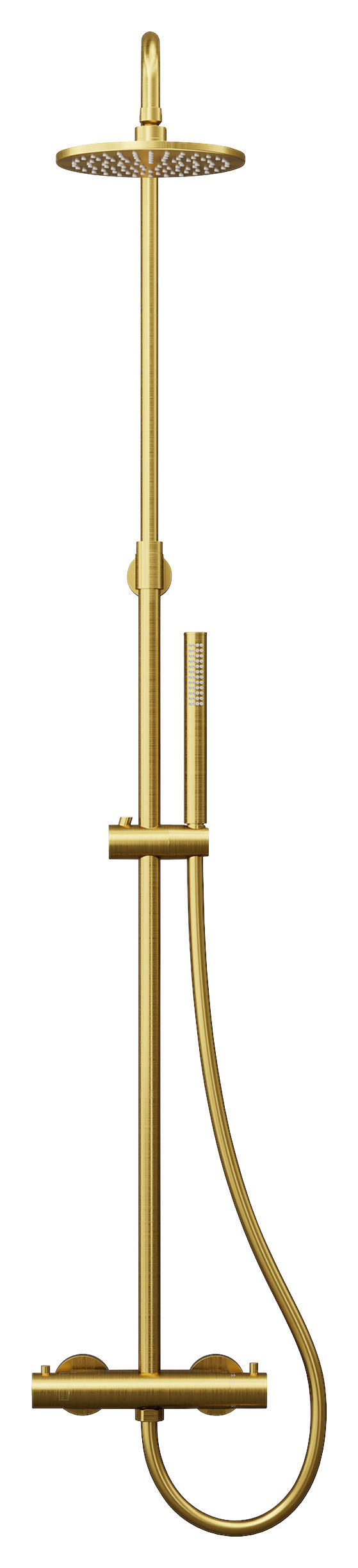 ÜBERKOPFBRAUSESET  - Goldfarben, MODERN, Metall (26,4/100-146/56,5cm)