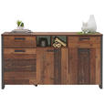SIDEBOARD  156,4/86,3/41,6 cm 2 Schublade(n)  - Dunkelgrau/Dunkelbraun, Design, Holzwerkstoff/Kunststoff (156,4/86,3/41,6cm) - Carryhome