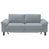 2,5-SITZER in Velours Hellblau  - Schwarz/Hellblau, Design, Textil/Metall (206/86/97cm) - Pure Home Lifestyle