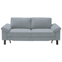 2,5-SITZER in Velours Hellblau  - Schwarz/Hellblau, Design, Textil/Metall (206/86/97cm) - Pure Home Lifestyle