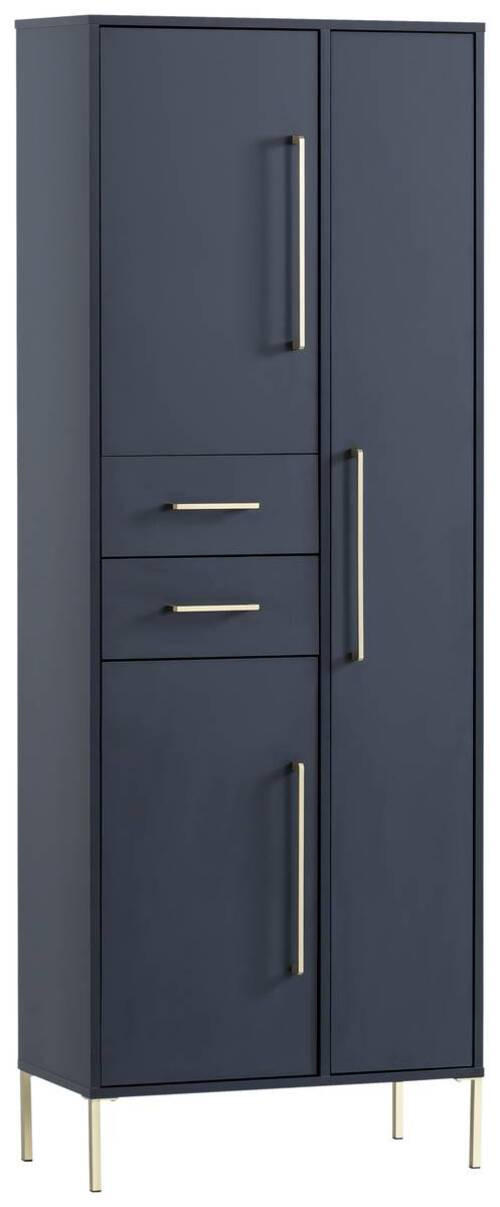 HOCHSCHRANK 67,1/184,3/33,1 cm  - Blau/Goldfarben, Holzwerkstoff/Metall (67,1/184,3/33,1cm) - MID.YOU