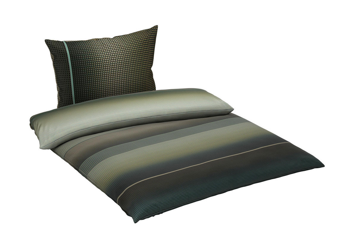 BETTWÄSCHE Charlottesville Satin 140/200 cm  - Grün, Basics, Textil (140/200cm) - Novel