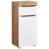 MIDISCHRANK 36/79/31 cm  - Weiss/Eichefarben, Basics, Holzwerkstoff/Kunststoff (36/79/31cm) - MID.YOU