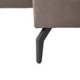 ECKSOFA in Mikrofaser Taupe 302/180 cm - Taupe/Schwarz, KONVENTIONELL, Textil/Metall (302/180cm) - Carryhome