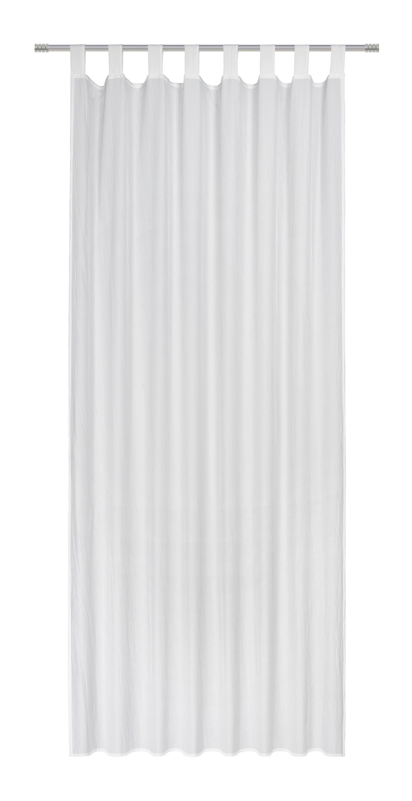 ZAVESA SA PETLJAMA ZA KAČENJE bela - bela, Osnovno, tekstil (135/245cm) - Boxxx