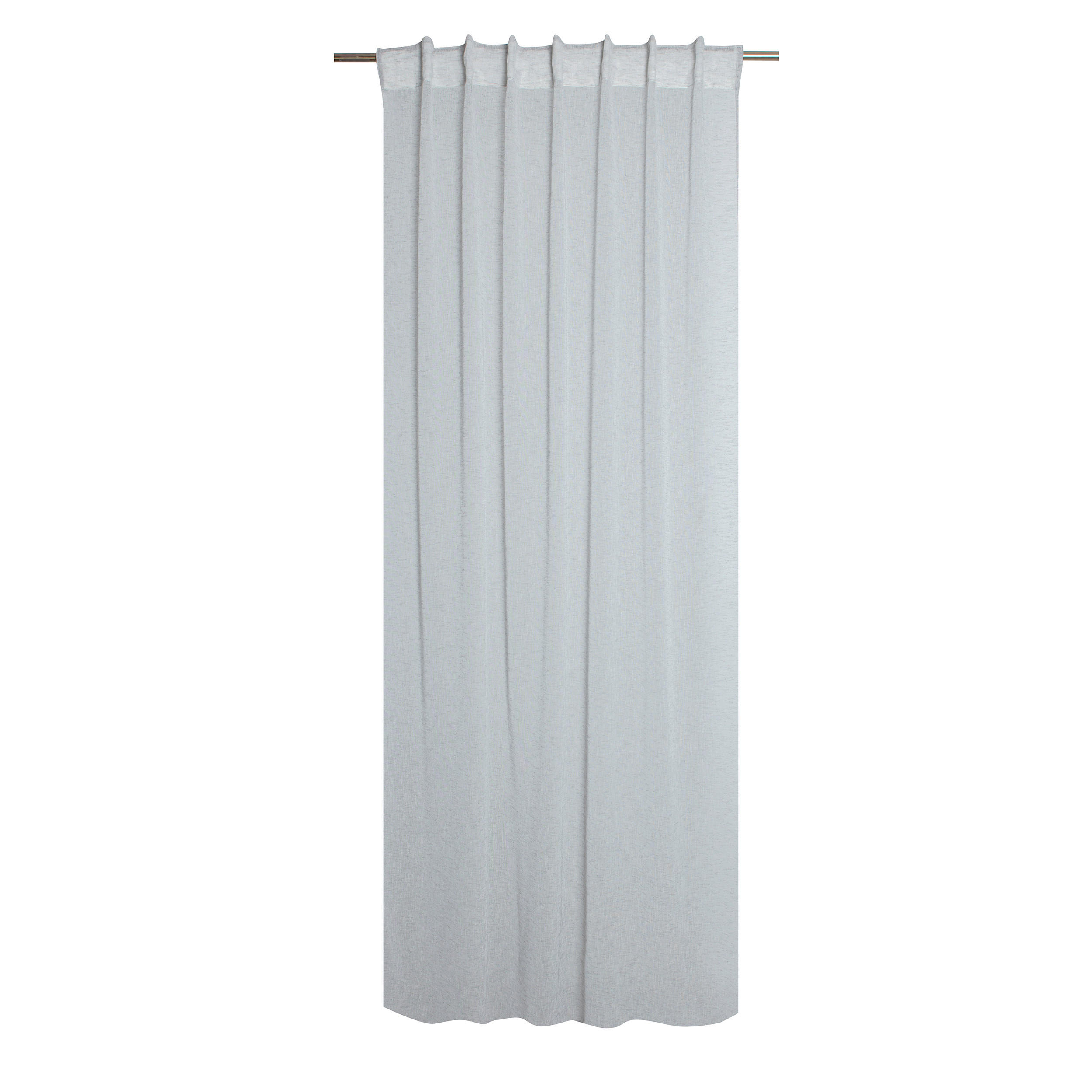 FERTIGVORHANG transparent  - Grau, Basics, Textil (140/240cm)