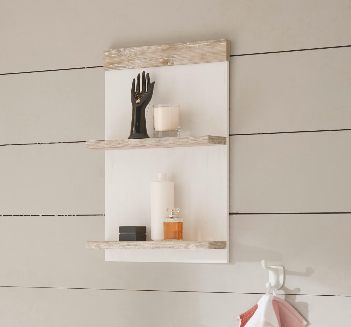 BADEZIMMER 4-teilig  in  - Schwarz/Weiß, Design, Naturmaterialien/Holzwerkstoff (143/200/46cm) - MID.YOU