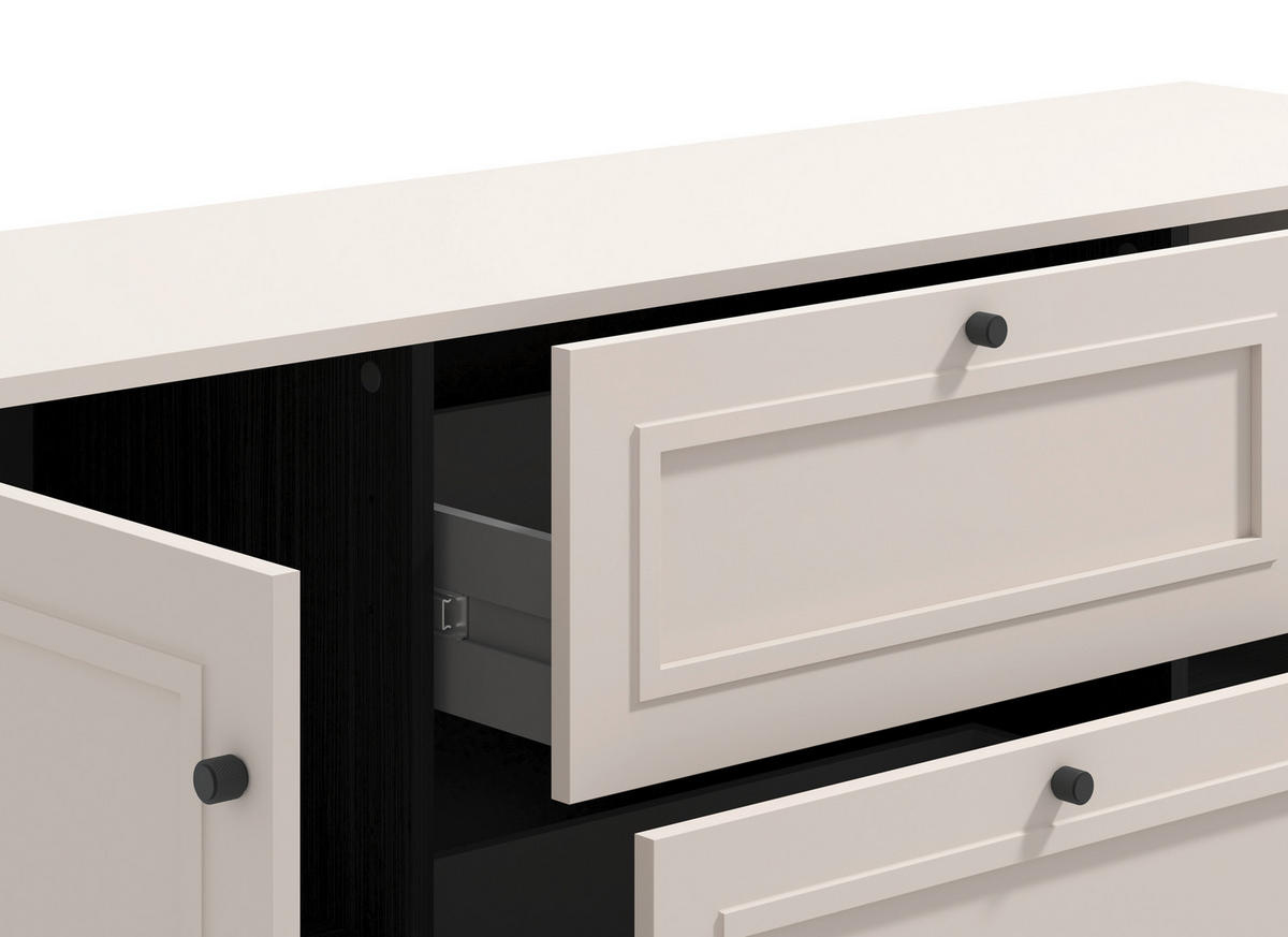 KOMÓD 154/89/42 cm  - kasmír, Basics, faalapú anyag (154/89/42cm) - Ti'me