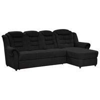 ECKSOFA Chenille Schwarz  - Schwarz, Konventionell, Kunststoff/Textil (262/165cm) - Livetastic