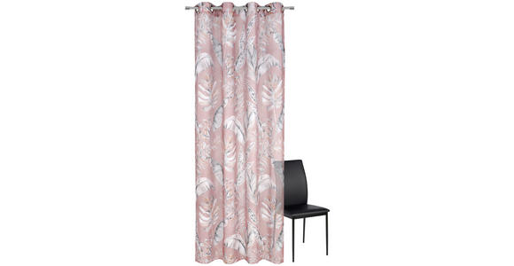 ÖSENVORHANG halbtransparent  - Rosa, Design, Textil (140/245cm) - Esposa