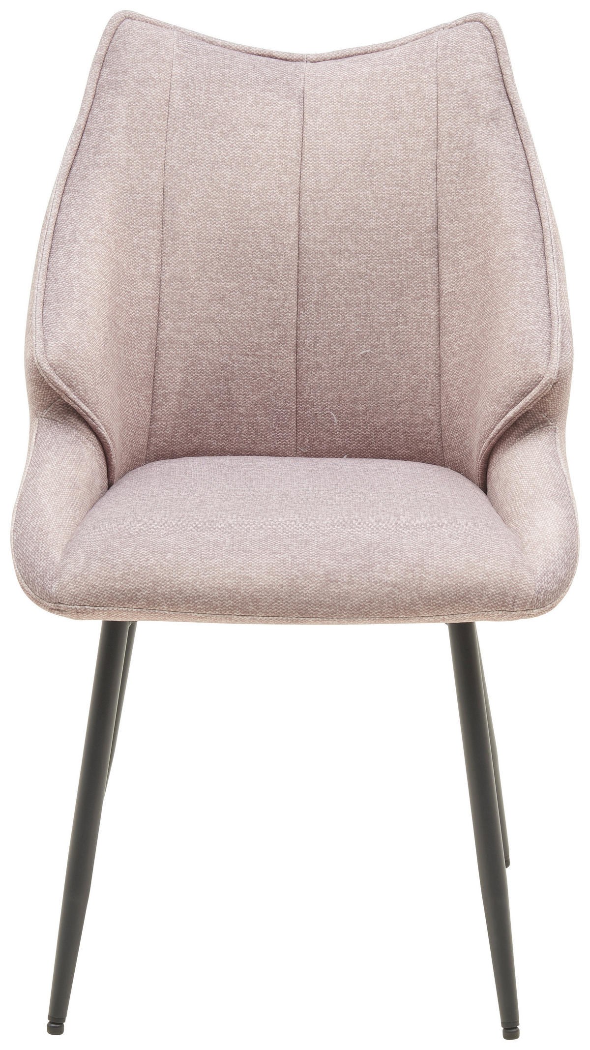 STUHL Samt Schwarz, Hellbraun  - Hellbraun/Schwarz, LIFESTYLE, Textil/Metall (55/87/61cm) - MID.YOU