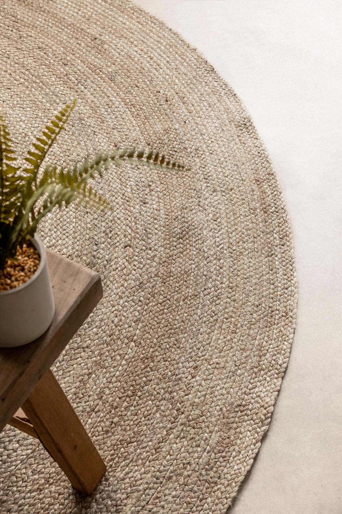 JUTETEPPICH 140 cm Jute Braided Greige rund  - Greige, Design, Textil (140cm) - Hanse Home