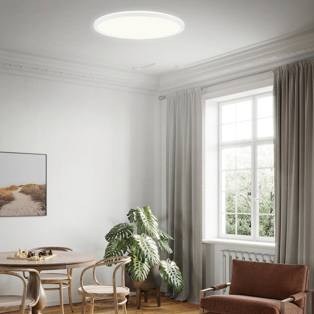 LED-PANEEL 48/10 cm   - Weiß, Basics, Kunststoff (48/10cm)