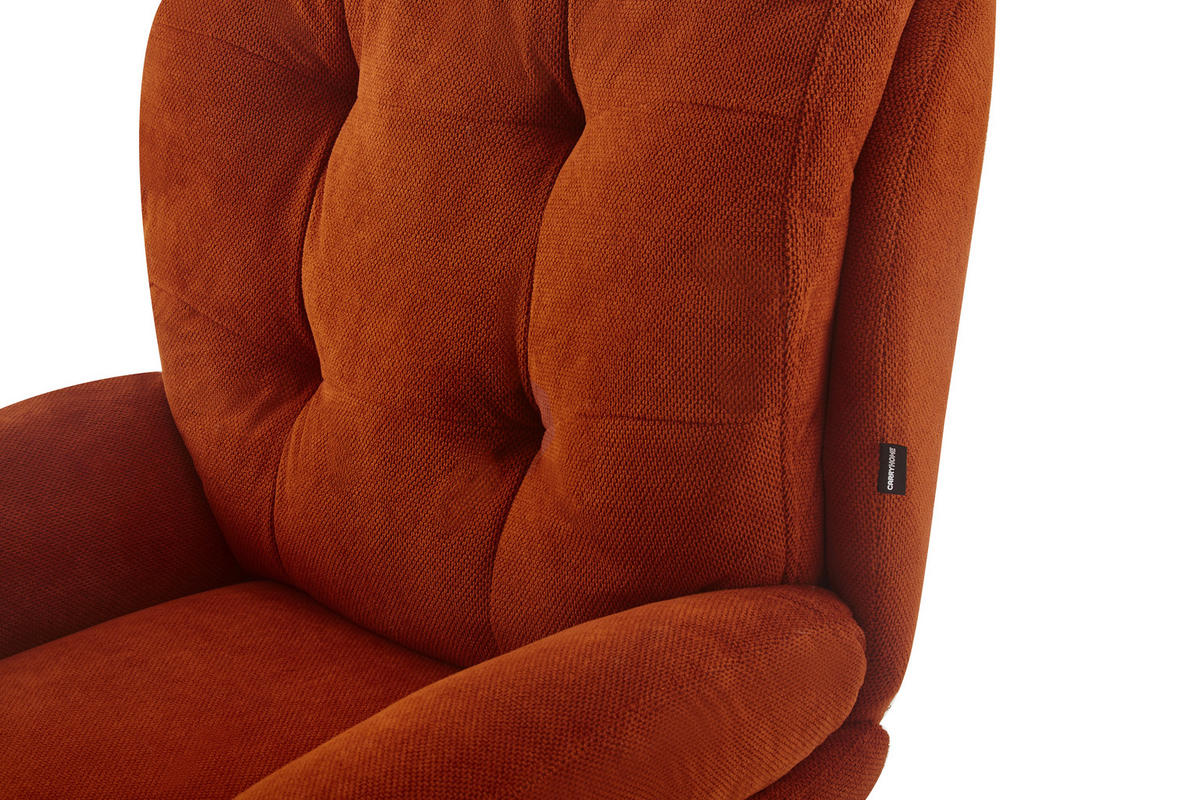 RELAXSESSELSET in Metall, Textil Schwarz, Rostfarben  - Rostfarben/Schwarz, Design, Textil/Metall (75/97/88cm) - Carryhome