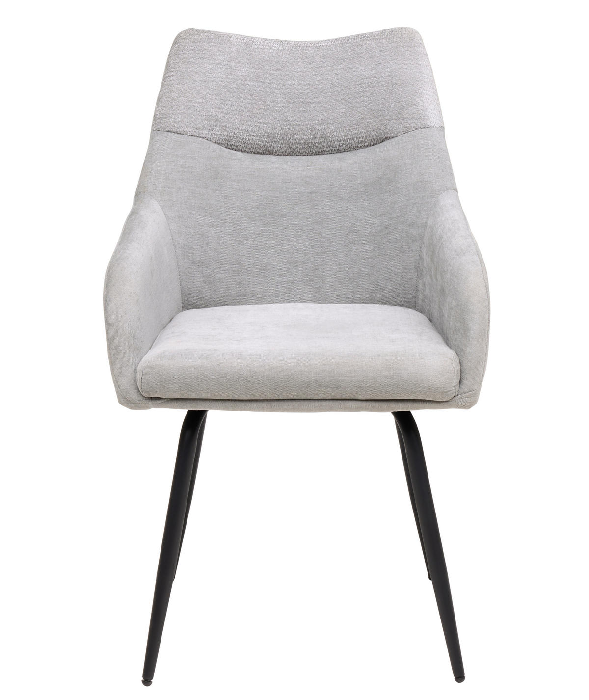 ARMLEHNSTUHL   Chenille  - Schwarz/Grau, Basics, Textil/Metall (60/86/55cm) - Livetastic