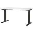 SCHREIBTISCH 140/80/72-118 cm Schwarz, Weiß elektrisch höhenverstellbar  - Schwarz/Weiß, MODERN, Holzwerkstoff/Metall (140/80/72-118cm) - Novel