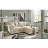 ECKSOFA in Cord Creme  255/185 cm  - Creme/Schwarz, KONVENTIONELL, Kunststoff/Textil (255/185cm) - MID.YOU