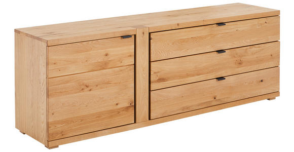 LOWBOARD Amaya  in 180/62/47 cm  - Eichefarben/Anthrazit, Natur, Holz/Holzwerkstoff (180/62/47cm) - Linea Natura