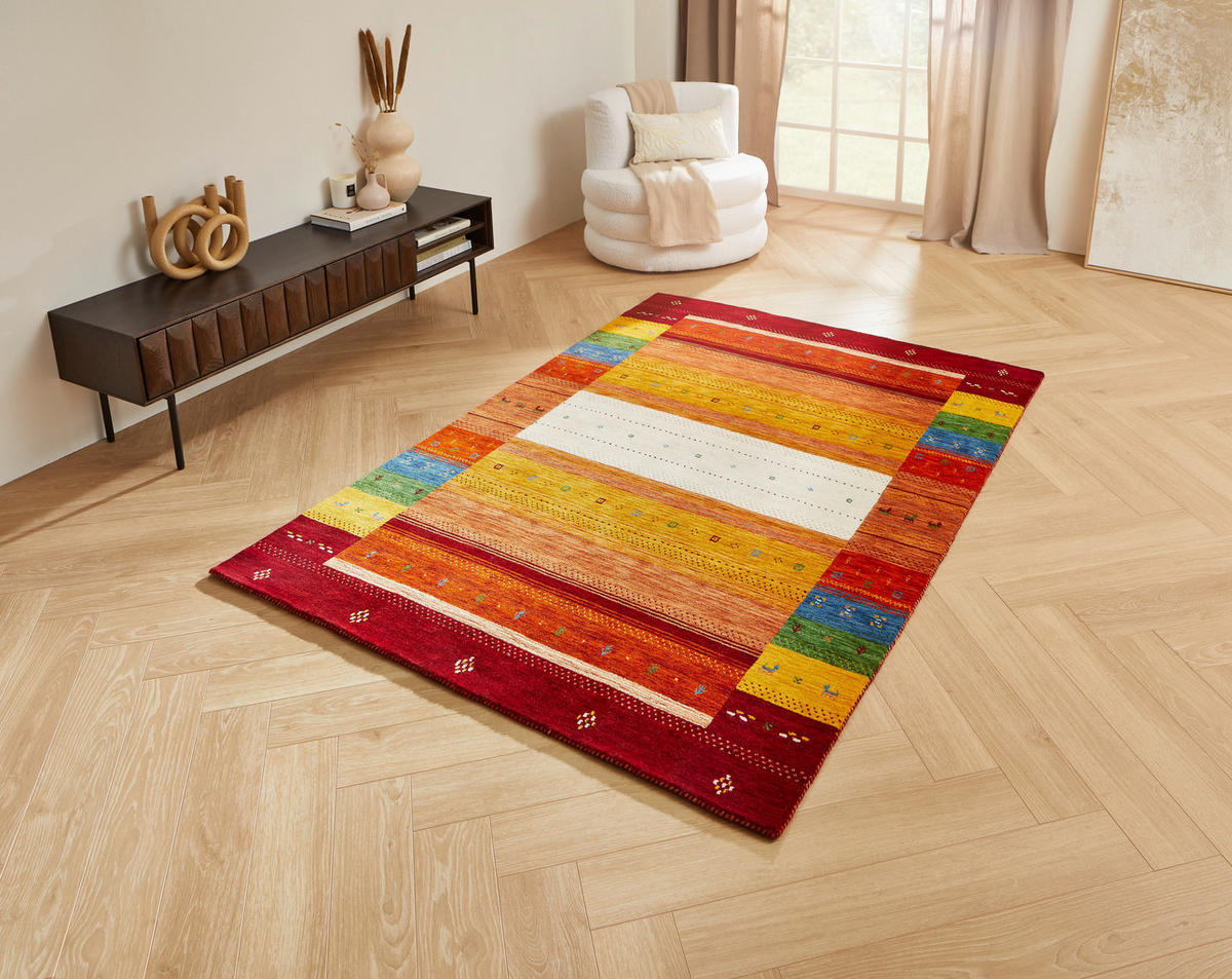 ORIENTÁLNÍ KOBEREC, 90/160 cm, vícebarevná, červená - vícebarevná/červená, Lifestyle, textil (90/160cm) - Cazaris