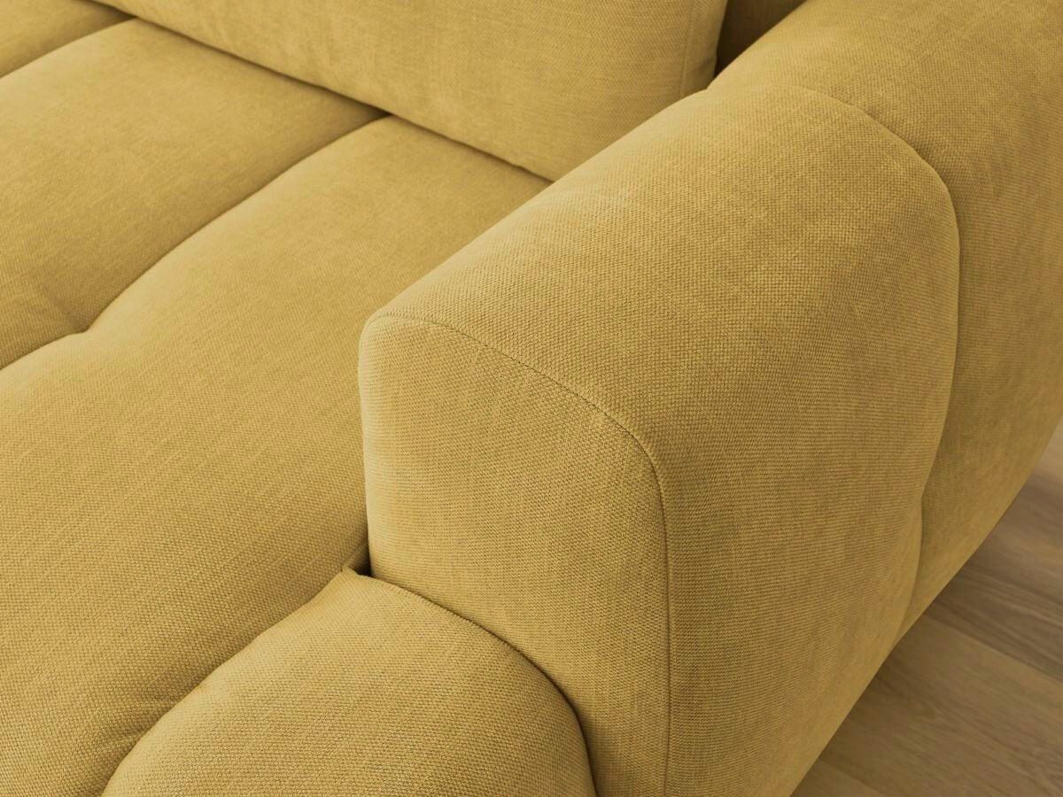 ECKSCHLAFSOFA FUJI Leinenoptik Gelb  inkl.  - Gelb/Schwarz, MODERN, Kunststoff/Textil (160/292cm)