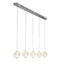 LED-HÄNGLAMPA Allure 100/10/150 cm  - kromfärg/svart, Design, metall/plast (100/10/150cm)