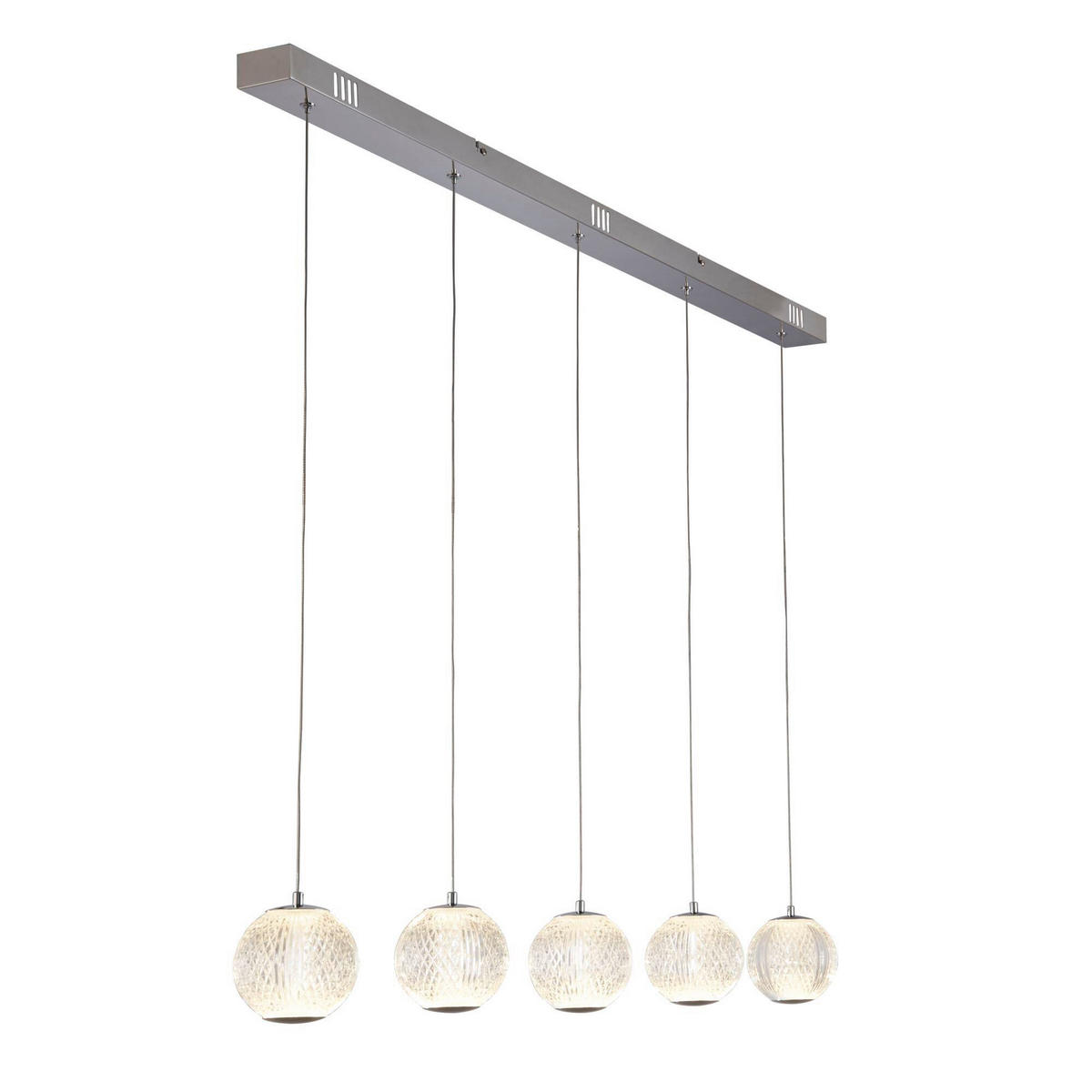 LED-HÄNGLAMPA Allure 100/10/150 cm  - kromfärg/svart, Design, metall/plast (100/10/150cm)