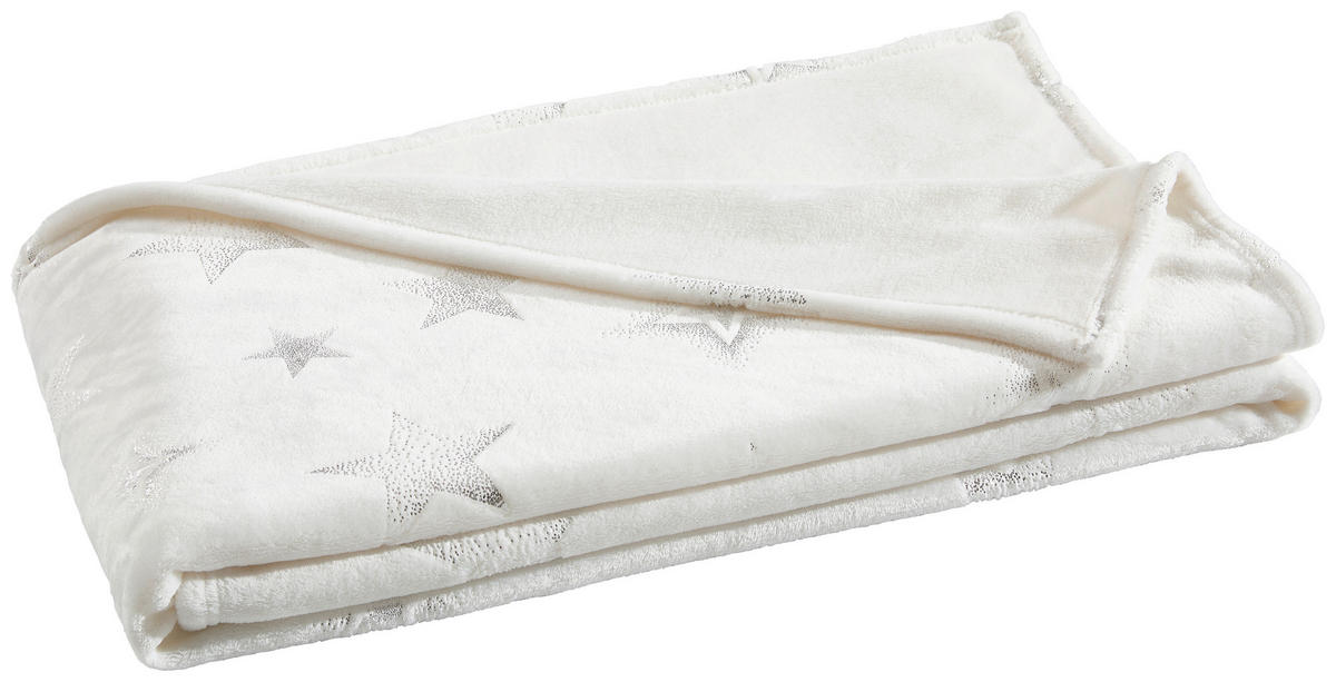 WOHNDECKE 150/200 cm  - Silberfarben/Weiß, Design, Textil (150/200cm) - X-Mas