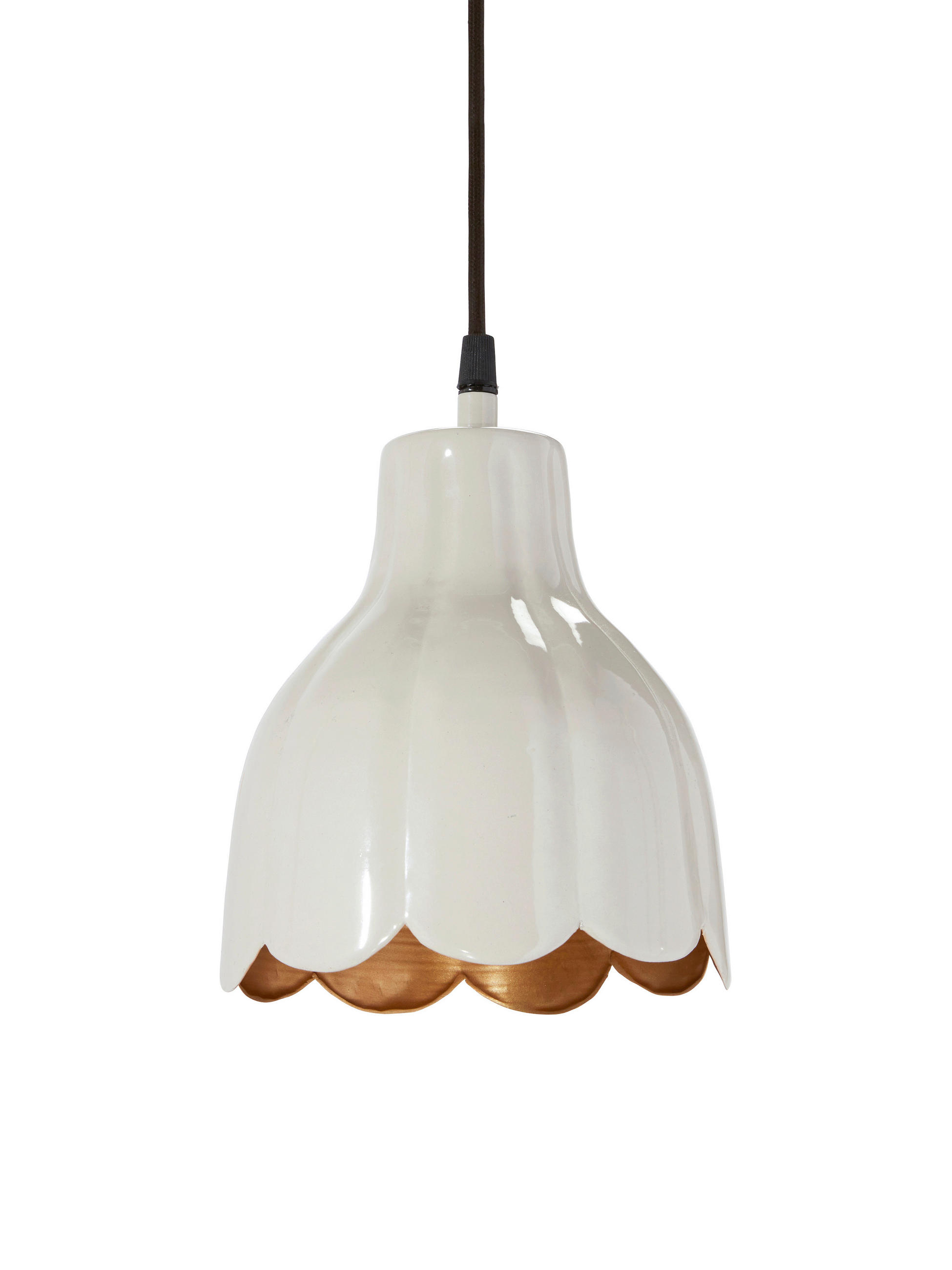 HÄNGELEUCHTE Tulippa 17/20/17 cm   - Beige, KONVENTIONELL, Metall (17/20/17cm) - PR Home