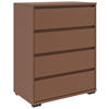 KOMMODE Line  in 80/103/48 cm  - Terracotta/Schwarz, Design, Holzwerkstoff/Kunststoff (80/103/48cm) - Carryhome