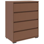 KOMMODE Line  in 80/103/48 cm  - Terracotta/Schwarz, Design, Holzwerkstoff/Kunststoff (80/103/48cm) - Carryhome