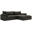 ECKSOFA  in Webstoff Anthrazit  306/198 cm  - Anthrazit/Schwarz, MODERN, Kunststoff/Textil (306/198cm) - Carryhome