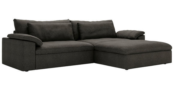 ECKSOFA  in Webstoff Anthrazit  306/198 cm  - Anthrazit/Schwarz, MODERN, Kunststoff/Textil (306/198cm) - Carryhome