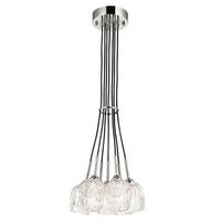 KRONLEUCHTER Rubin 33.3/35 cm  - Nickelfarben, KONVENTIONELL, Glas/Metall (33.3/35cm) - Elstead Lighting