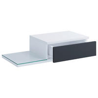 NACHTSCHRANK 65/15/30 cm  - Anthrazit/Weiß, MODERN, Glas/Holzwerkstoff (65/15/30cm) - MID.YOU