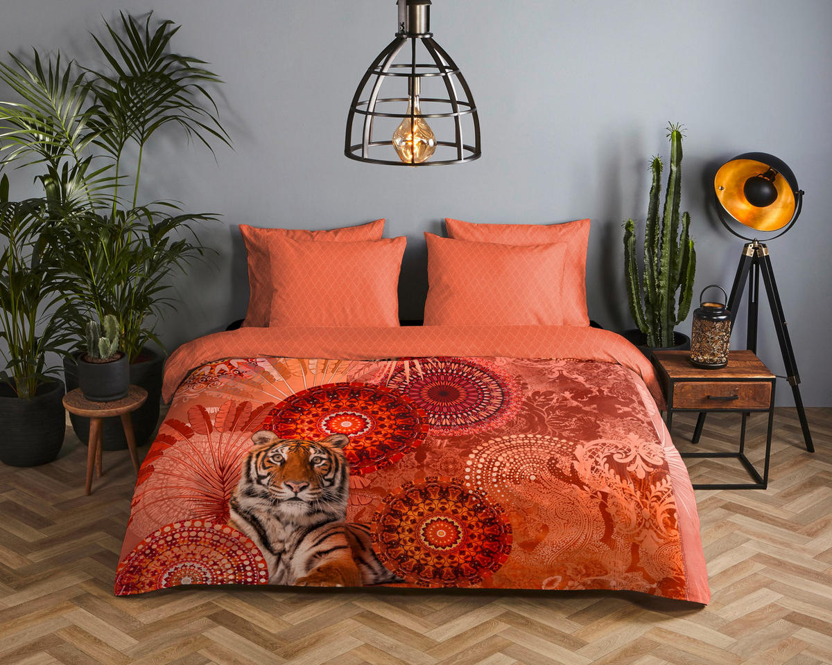 BETTWÄSCHE HIP Satin 140/200 cm  - Terracotta, LIFESTYLE, Textil (140/200cm)