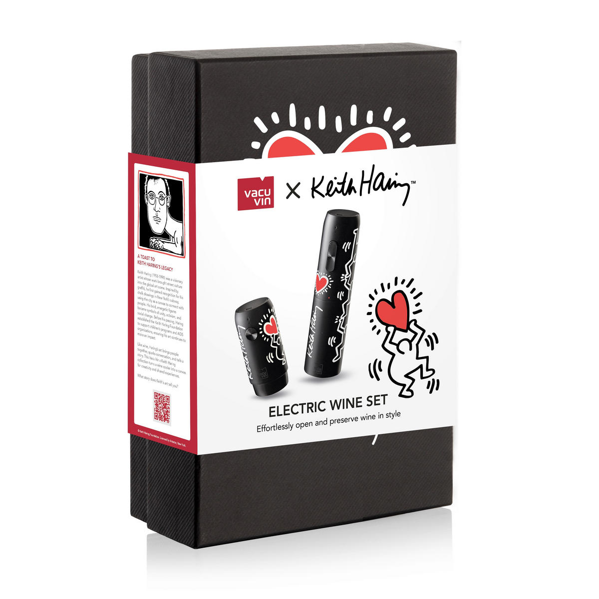 WEINSET - Schwarz, Basics, Metall (14.9/23.3/6cm) - Vacu Vin