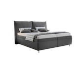 POLSTERBETT Matratze, gepolstertes Kopfteil, Lattenrost, Bettkasten Dunkelgrau 180/200 cm  - Dunkelgrau/Silberfarben, KONVENTIONELL, Holz/Textil (180/200cm) - Dieter Knoll