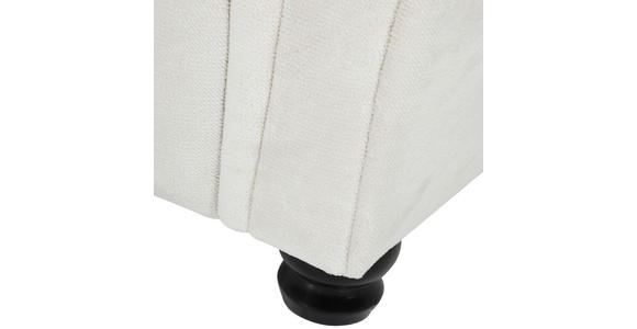 ECKSOFA  in Plüsch Weiß  190/288 cm  - Dunkelbraun/Weiß, KONVENTIONELL, Holz/Textil (190/288cm) - Carryhome