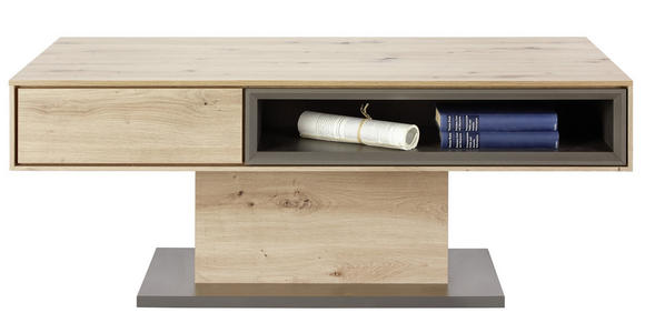 COUCHTISCH 115/65/44 cm rechteckig Eiche Artisan - Eichefarben/Eiche Artisan, Design, Holzwerkstoff (115/65/44cm) - Hom`in
